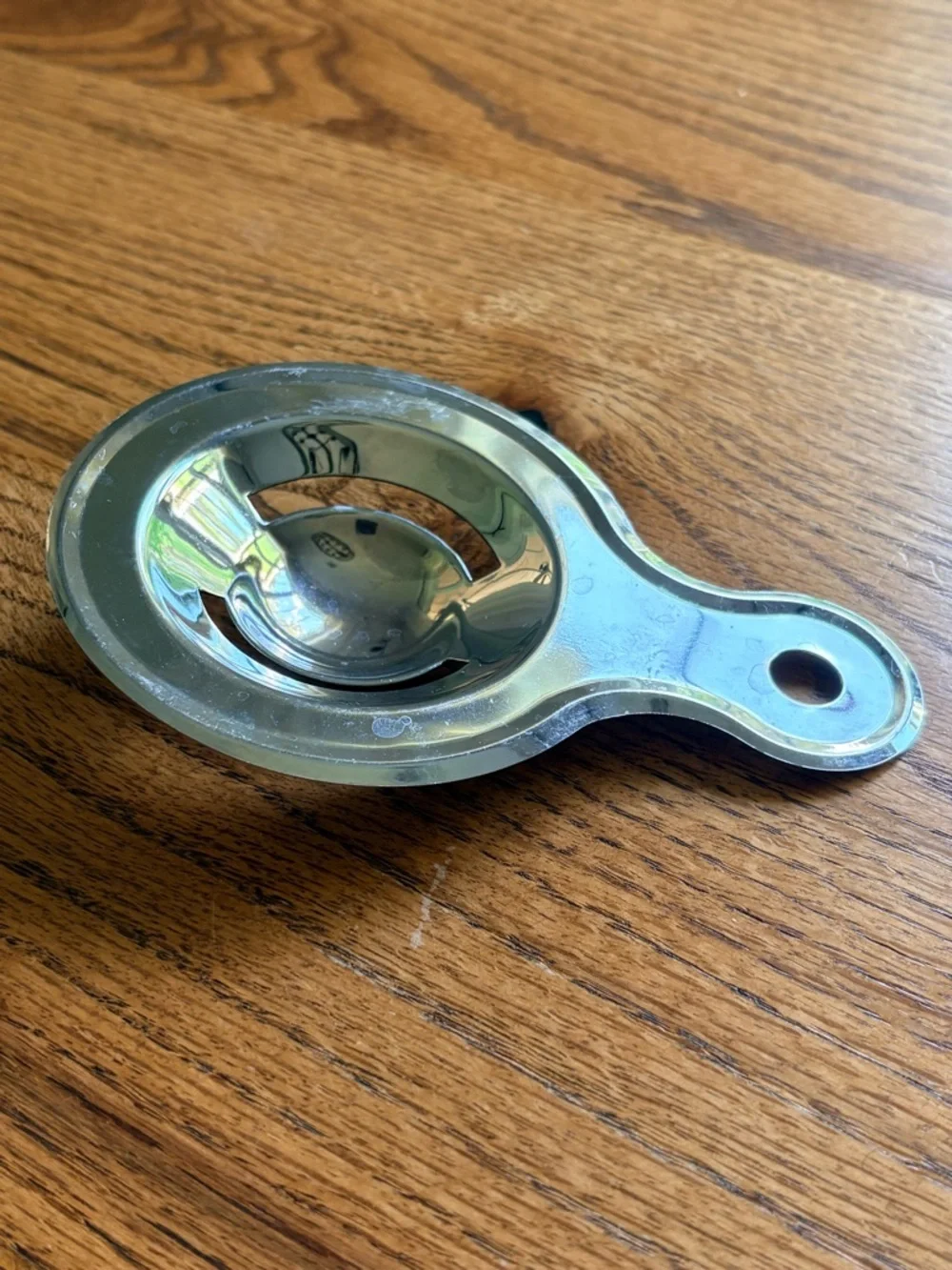 Vintage Metal Egg Separator with Handle